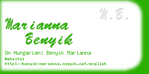 marianna benyik business card